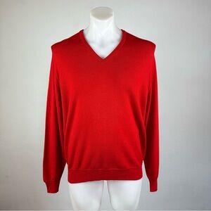 Barrie of Scotland Classic Red V-Neck Sweater